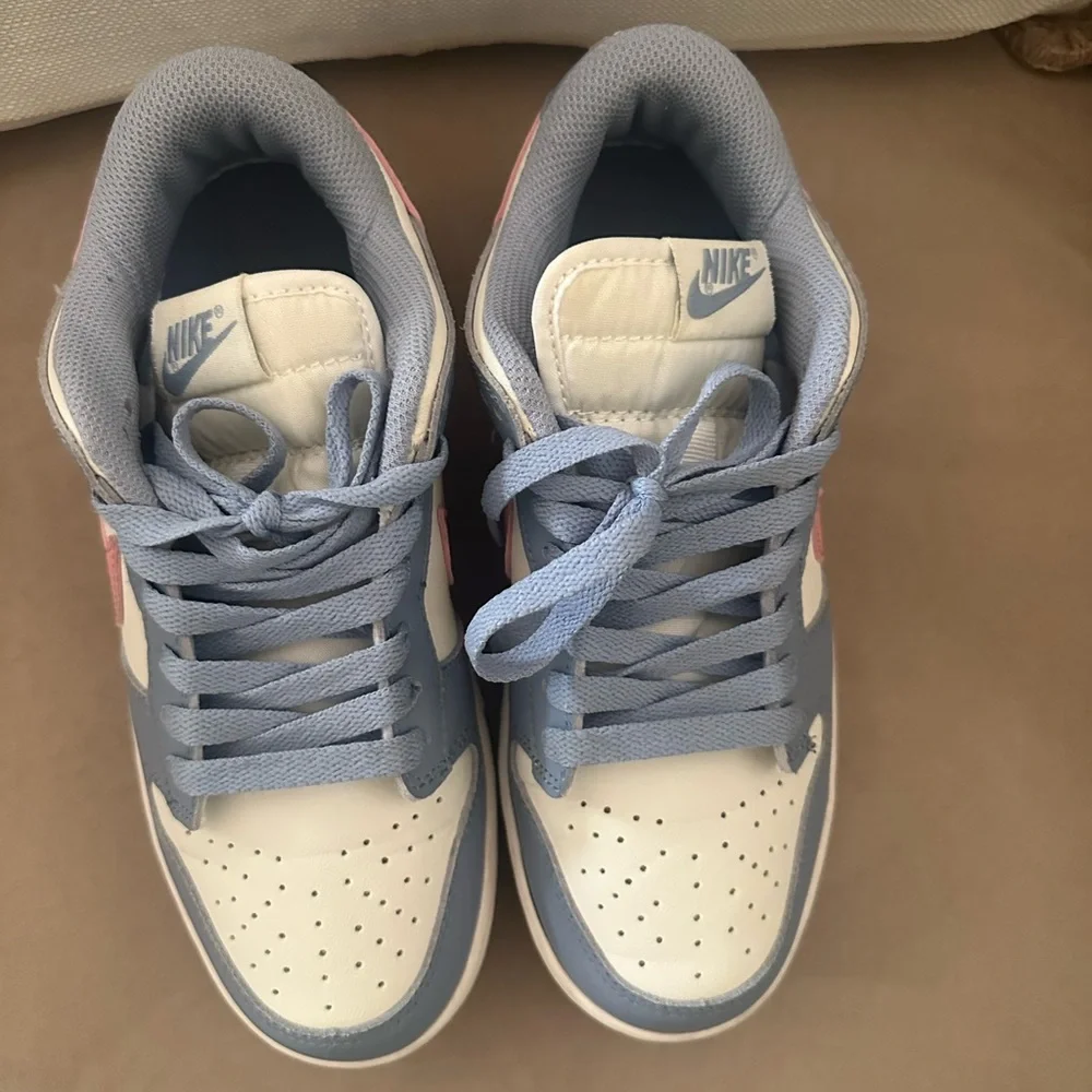 Nike Dunk Low Pastel Blue with Pink Swoosh - Picture 5 of 10